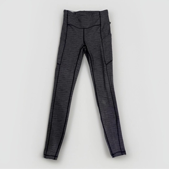 Lululemon Speed Up Tight High-Rise (28”) – Heathered Black/Gray, Size 4. - Picture 3 of 7
